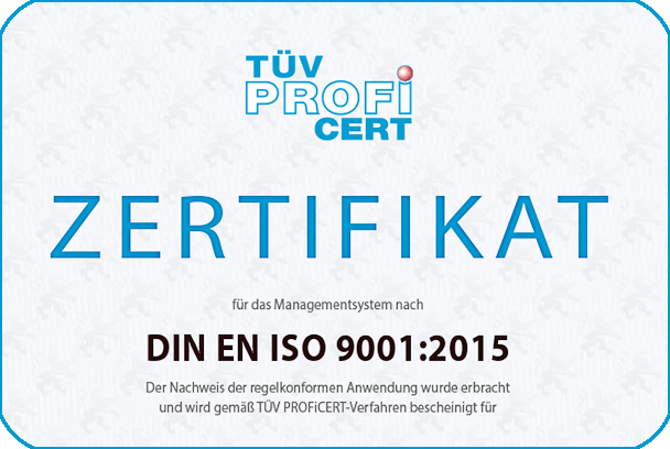 ISO 9001 zertifiziert.