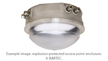 Example image: Explosion-protected access point enclosure for Zone 1